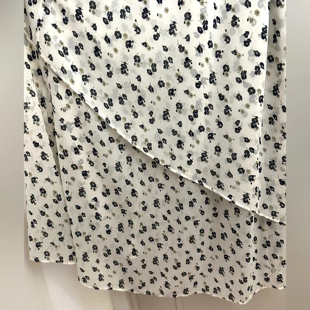 Abercrombie & Fitch Floral Maxi Dress in White and Black